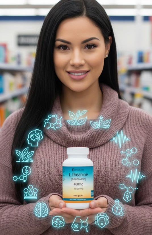 L-Theanine Capsules 400mg Serving – Triple Strength – USA Deal
