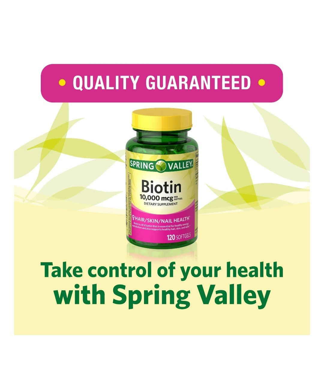 Spring Valley Biotin Softgels- 10-000 mcg- 120 count