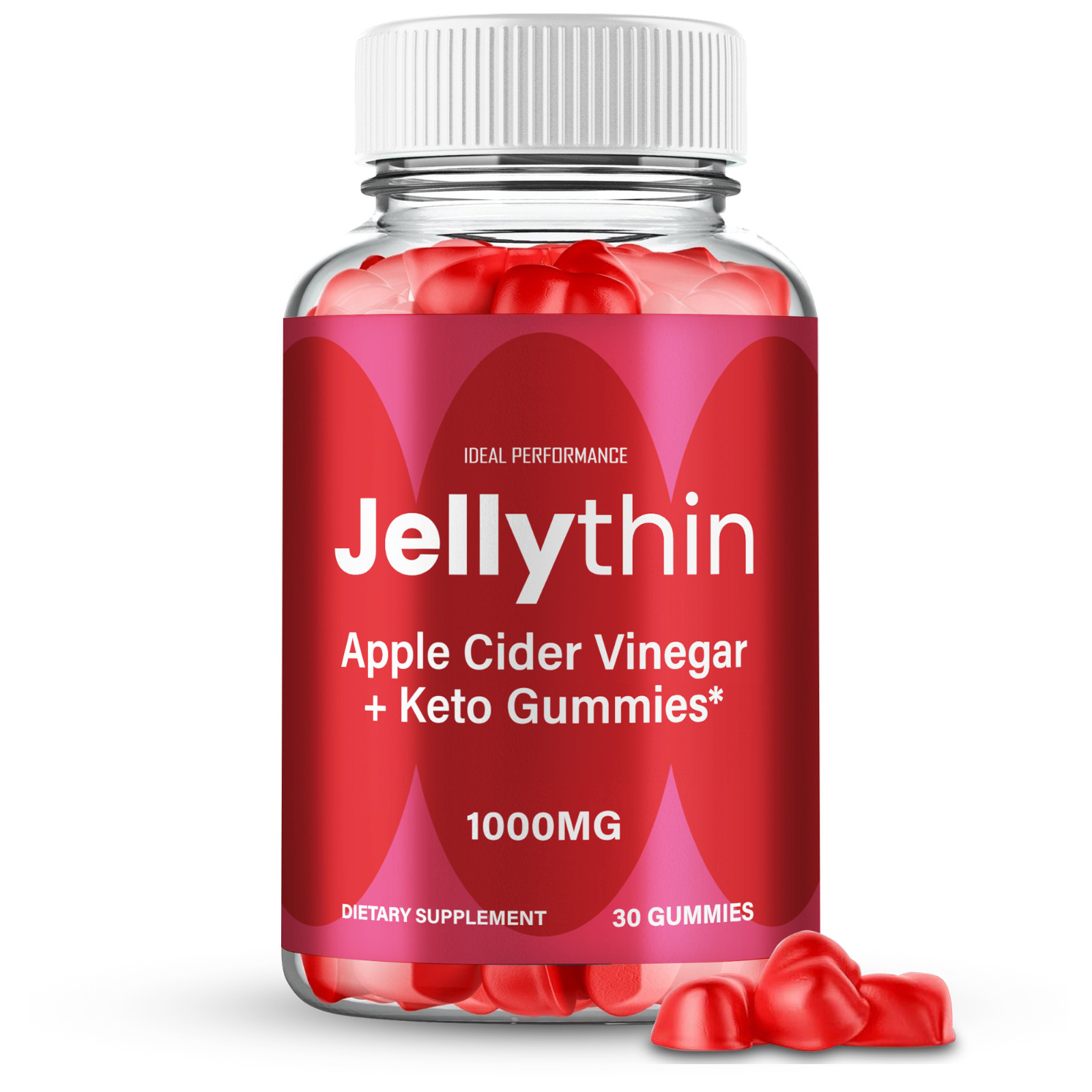 Jelly Thin Gummies Keto ACV, JellyThin ACV Supplement Gummies (1 Pack)