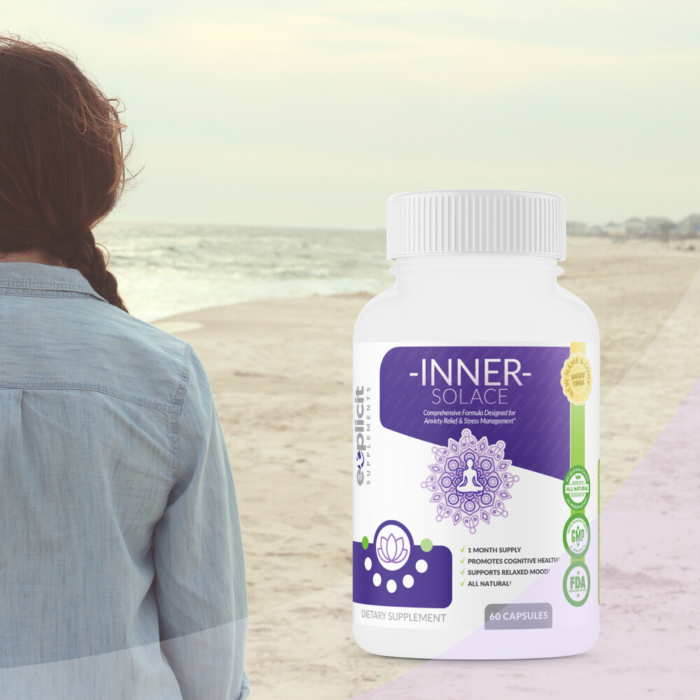 Inner Solace – Comprehensive Formula for Anxiety Relief & Stress Management, 1mo