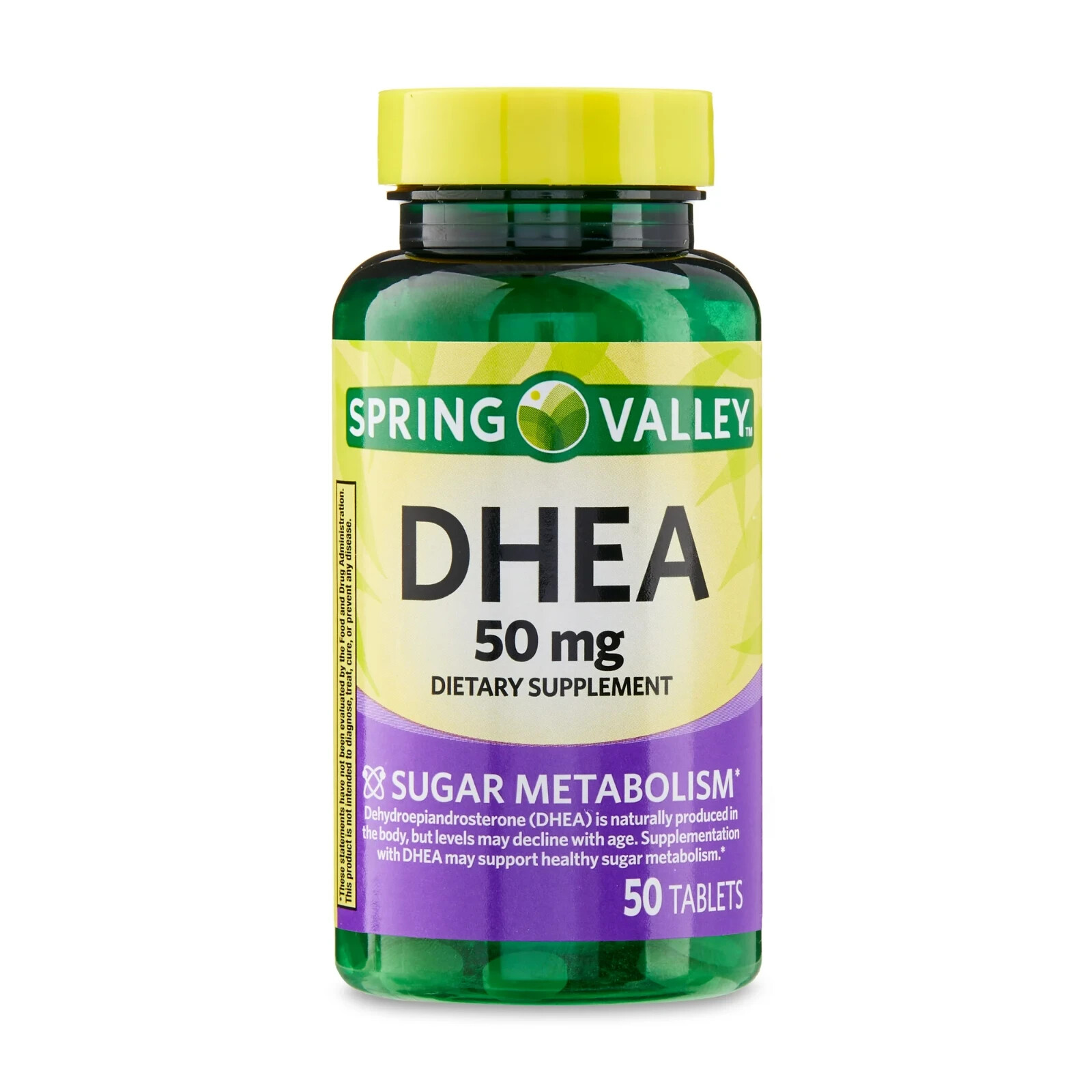Spring Valley DHEA 50mg Tablets, Dietary Supplement, 50 Count