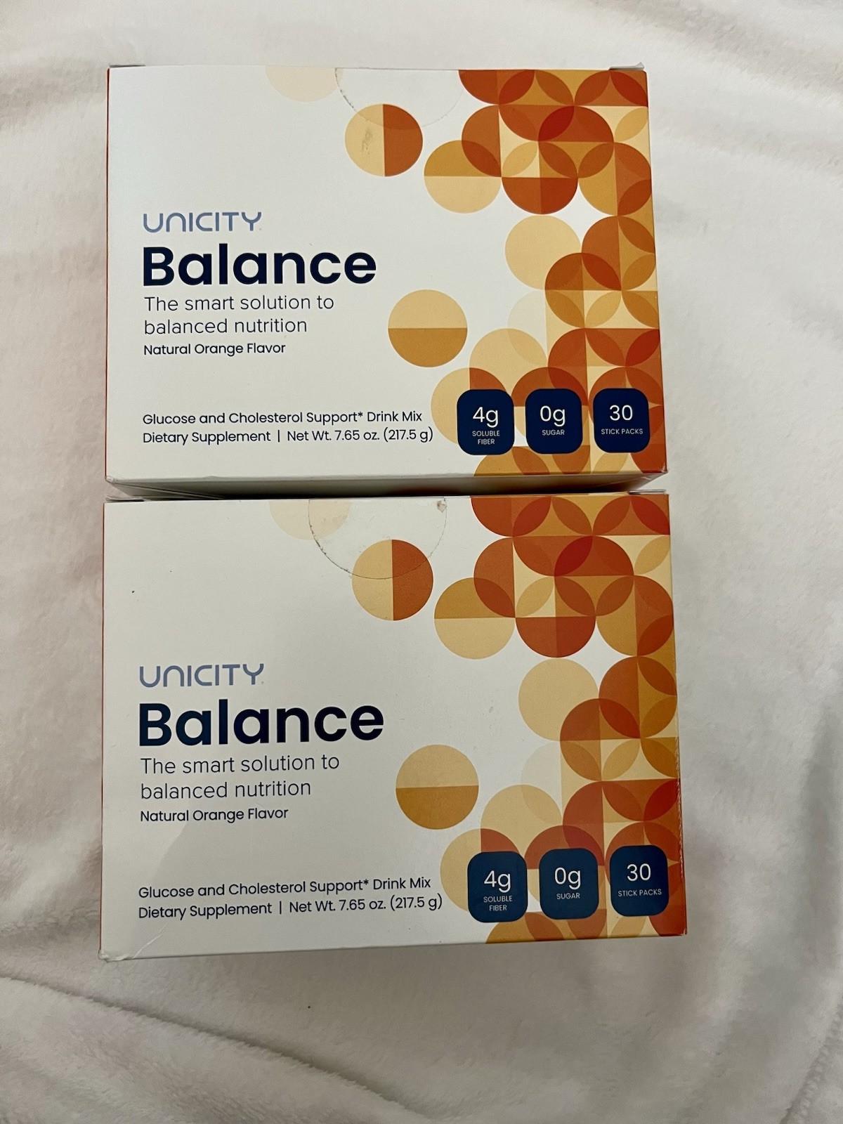 Unicity Balance Powder Drink Mix Natural Orange 30 Sticks 7.65 oz Gluten-Free