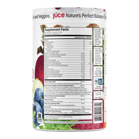 Terra Kai Juice Super Fruit Veggie Powder Garden Berry Organic 30 Servings