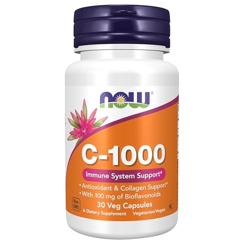 Now Foods Supplements, Vitamin C-1,000 with Rose HIPS & 30 Count (Pack of 1)