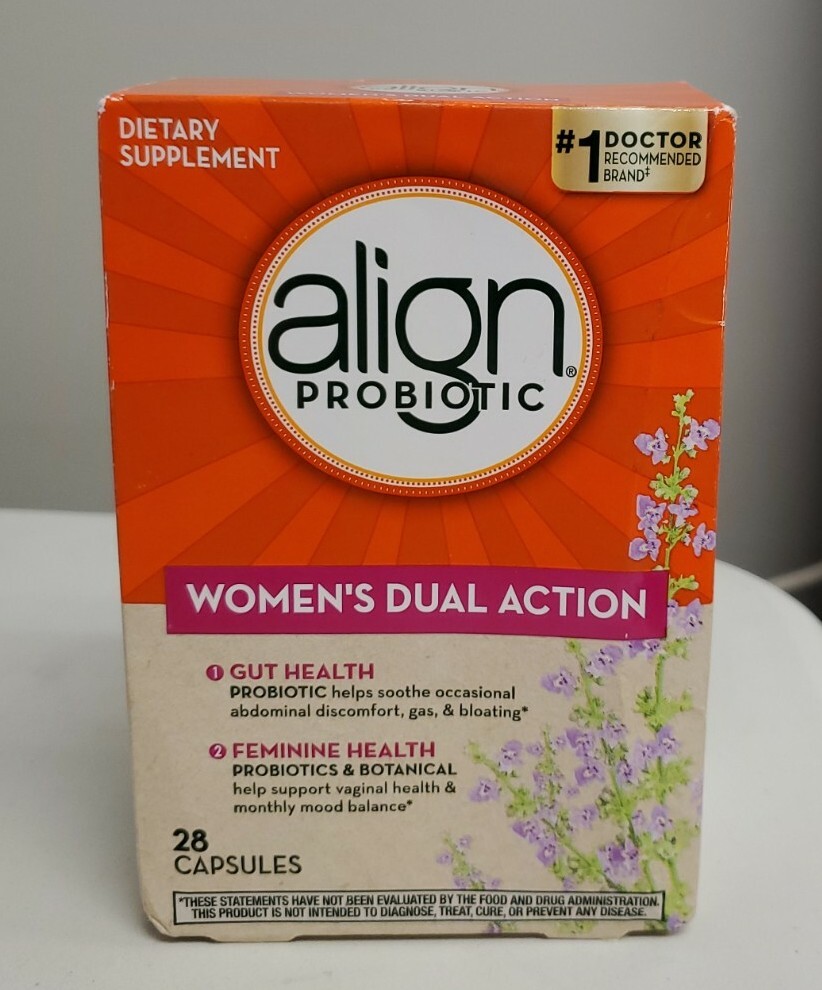 2 Align Women’s Dual Action Probiotic & Botanical 28×2=56 Ct Exp 10/25