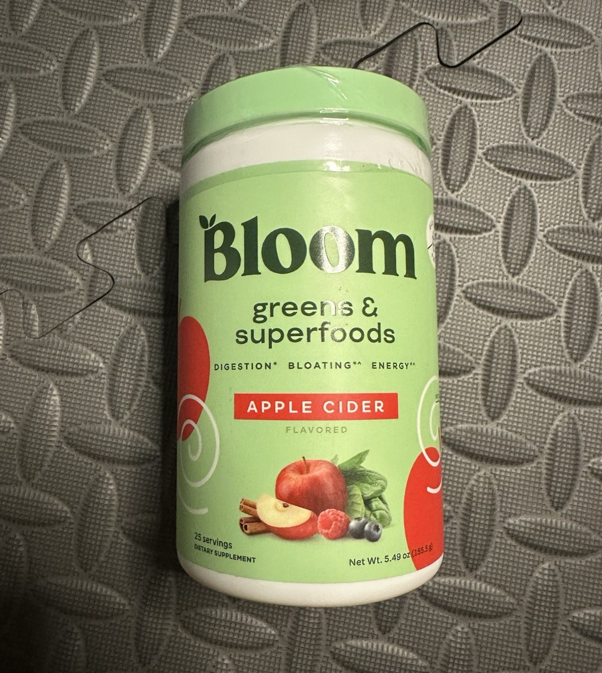 Bloom Greens & Superfoods Apple Cider Powder, 25 Servings, 5.49 oz SEALED