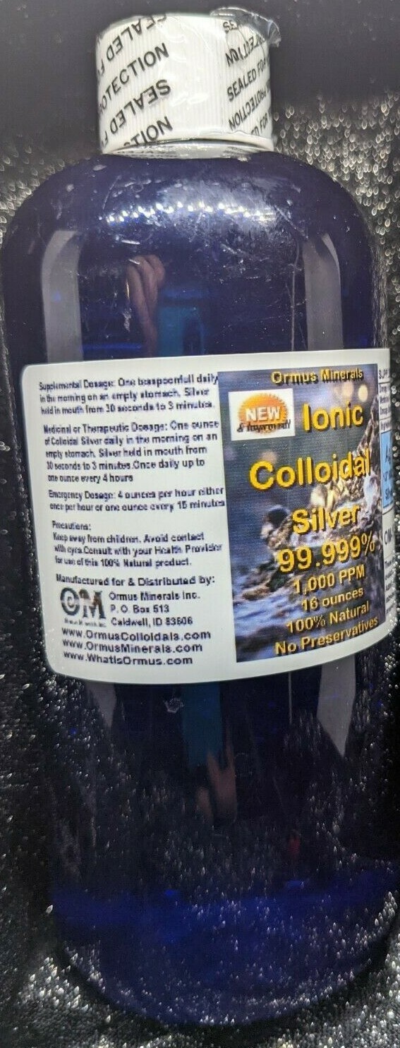 FREE SHIPPING!!! COLLOIDAL SILVER 1000 PPM 16 OZ.- IMMUNE SUPPORT WITH DROPPER