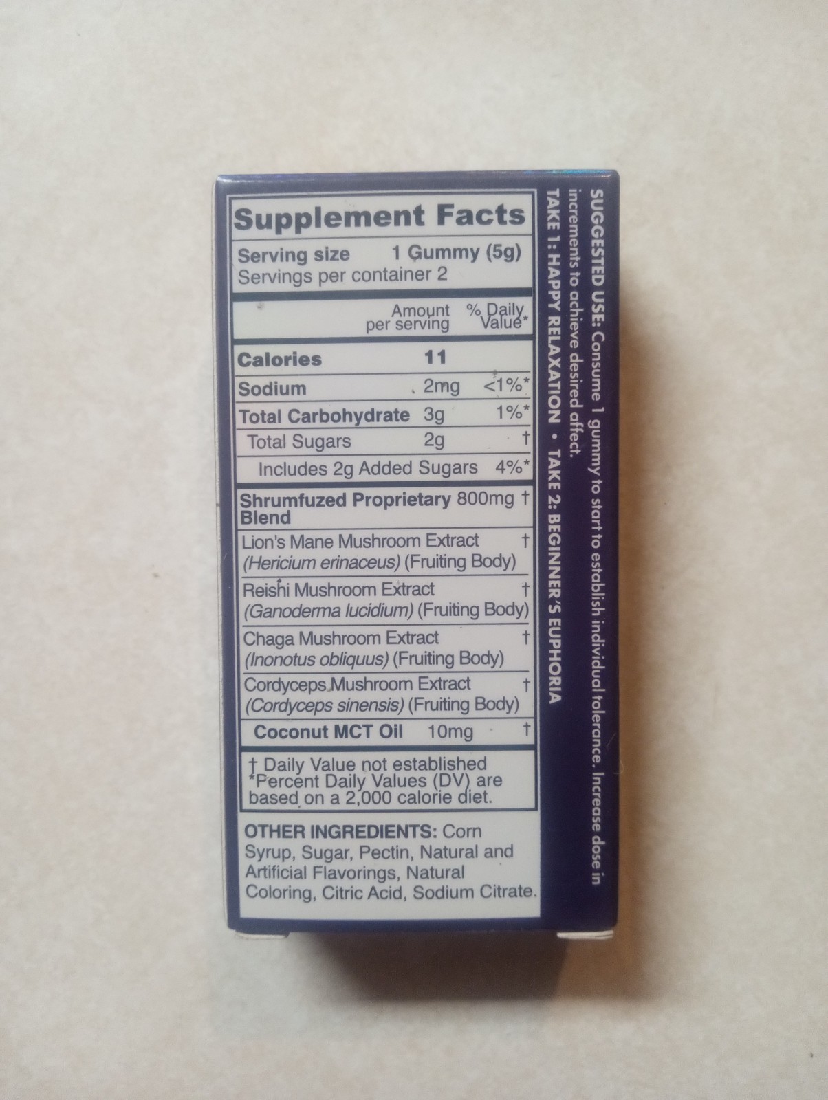 6 Shrumfuzed Packs (Each Pack Contains 2 800mg Gummies)