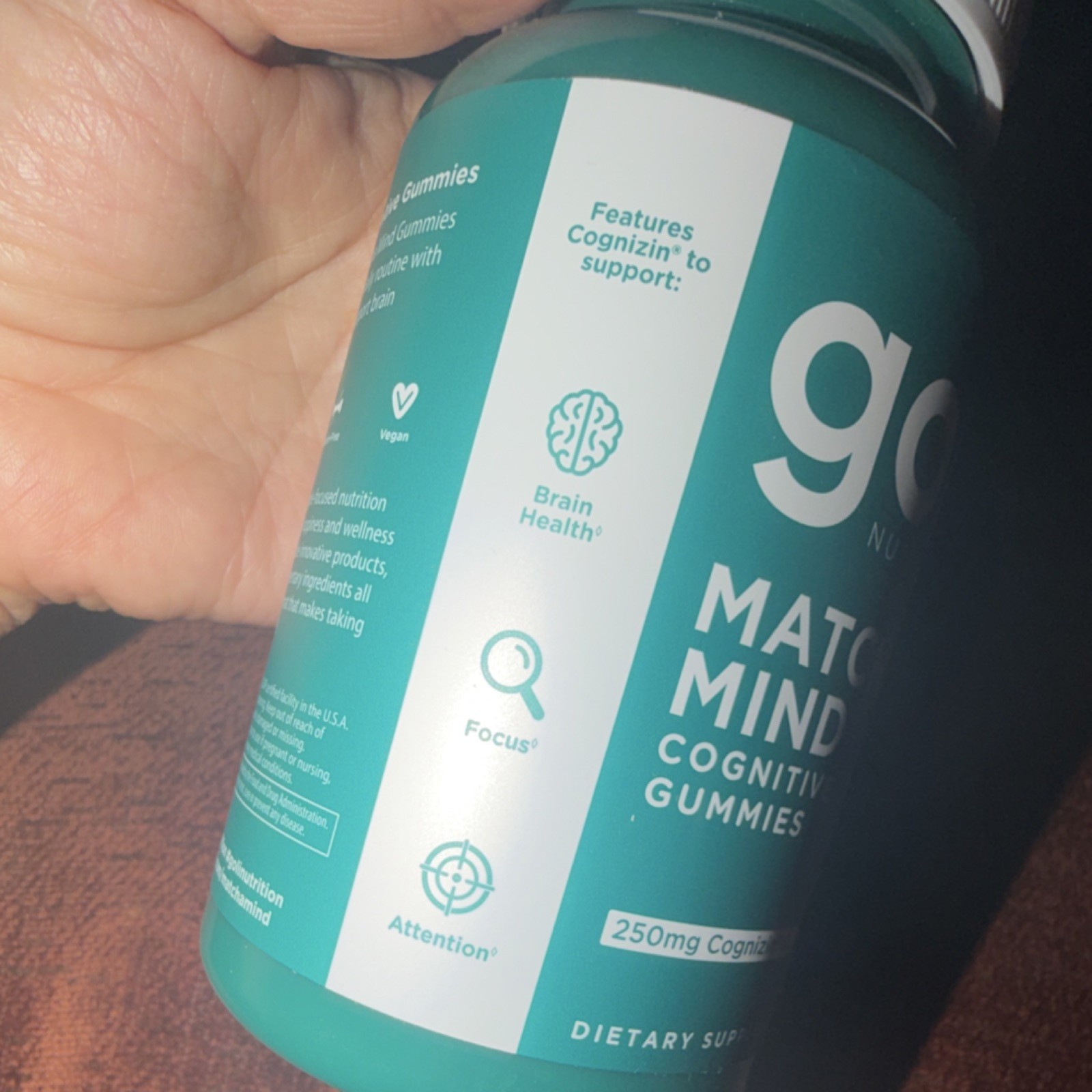 Goli Matcha Mind Cognitive Gummies 60 Vegan Gluten-Free Non-GMO Kosher