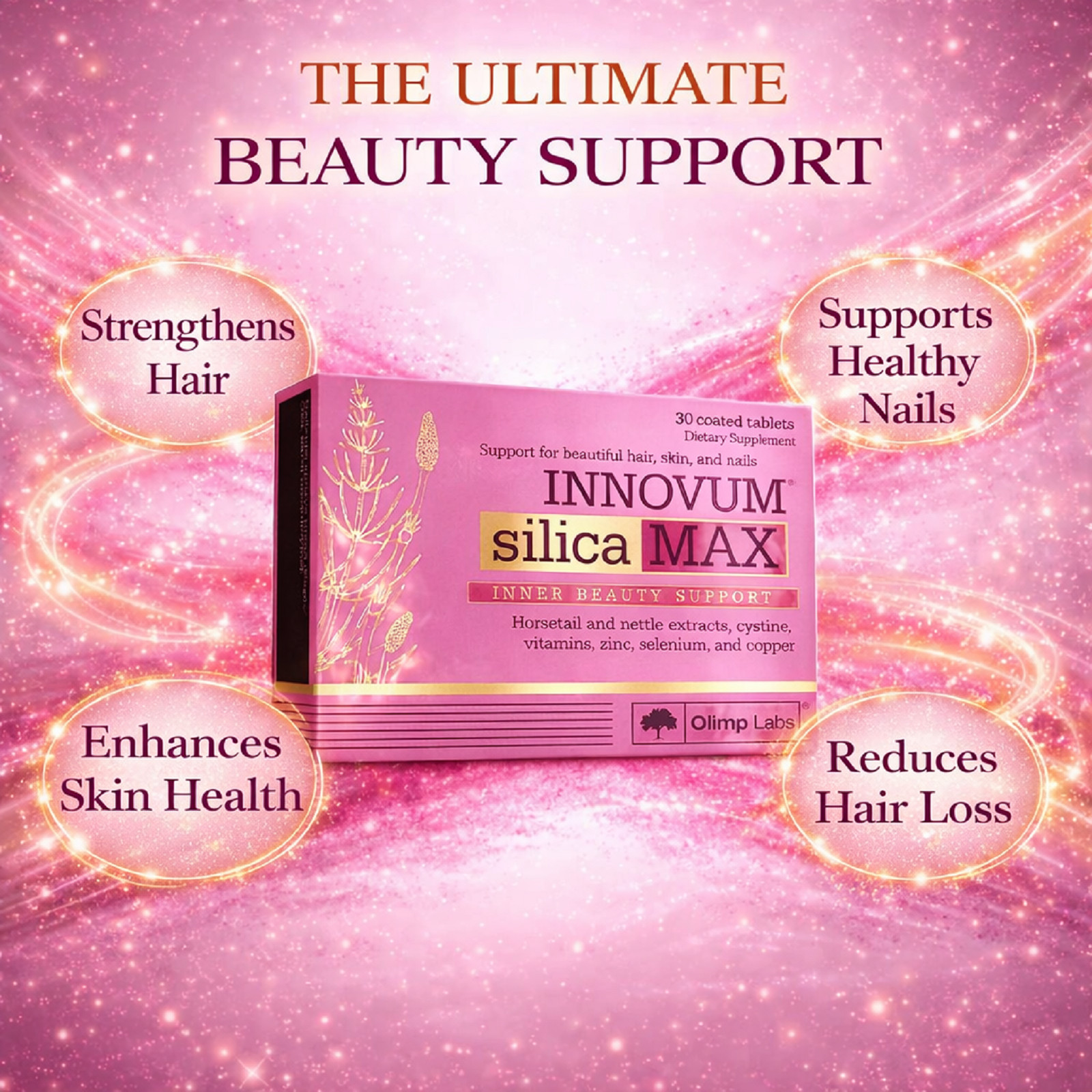OLIMP INNOVUM SILICA MAX – 30-240 Tabs – Beautiful Hair, Skin, Nails Biotin Zinc