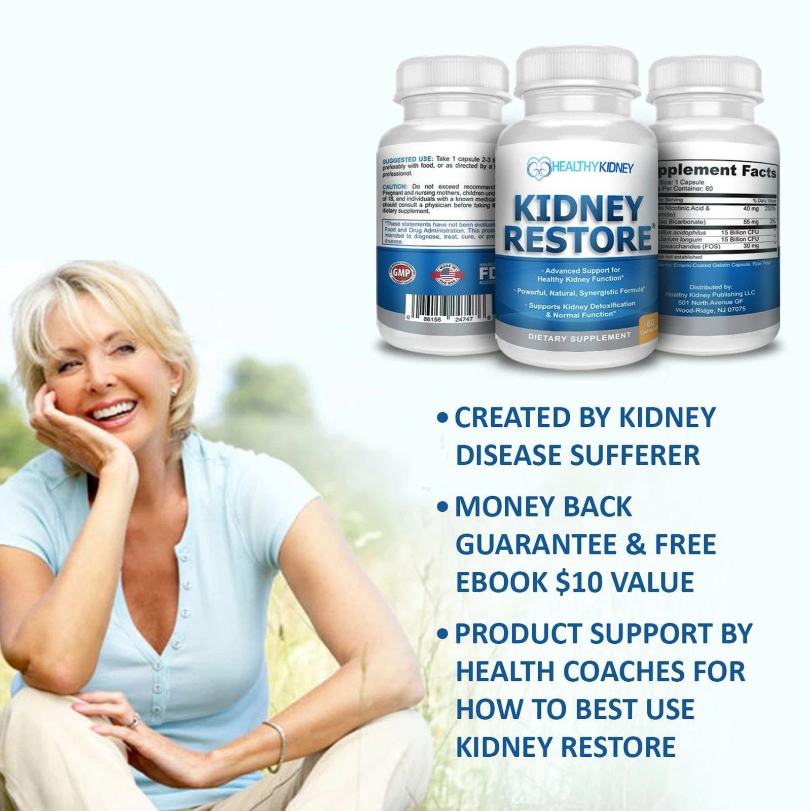 Kidney Health Detox Restore Cleanse Support High Natural Supplement Quality