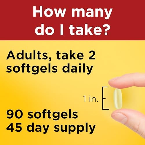 Fish Oil Omega 3 Supplements, 1000 mg Softgels, Omega 3 90 Count (Pack of 1)