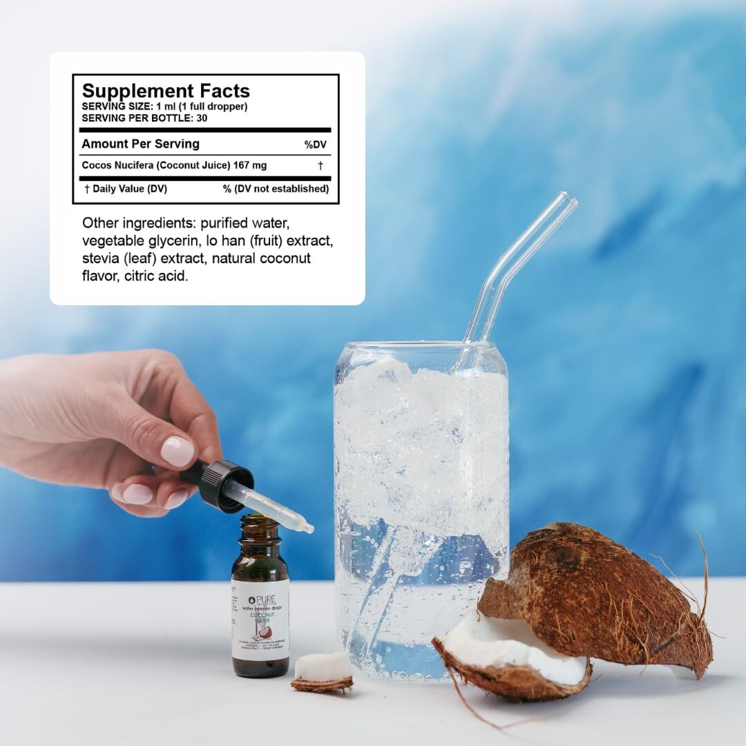 – Water Infusion Drops – Coconut Water, 30 Servings, 1Oz Bottle