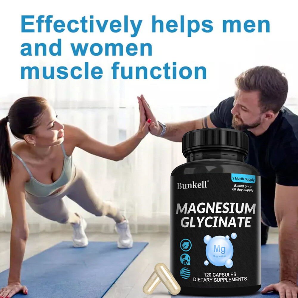 Magnesium Glycinate Capsules 1040mg High Absorption Chelated by Bunkell