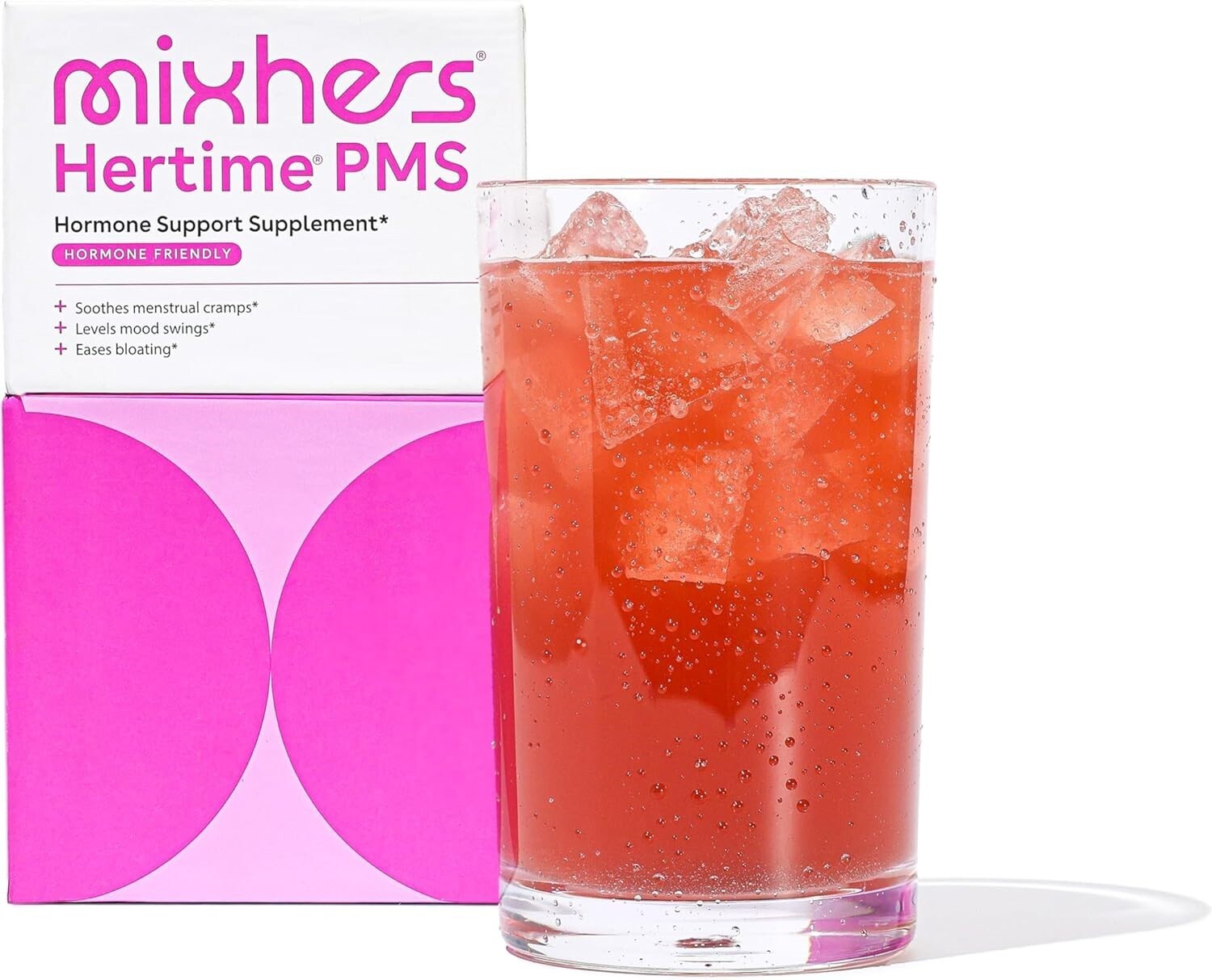 MIXHERS Hertime PMS Hormone Support Supplement, Strawberry Lemonade 15 Pack