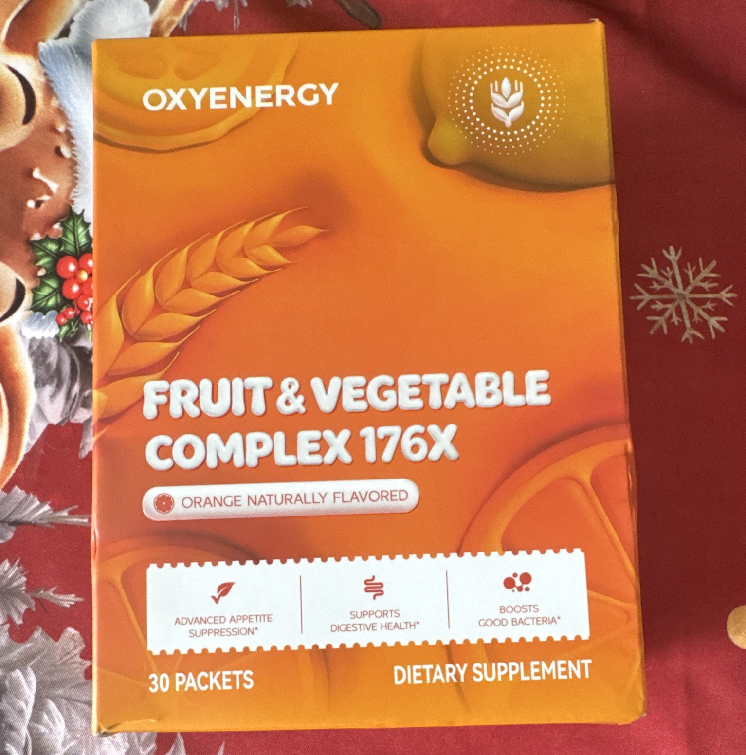 OXYENERGY Fruit & Vegetable Complex 176X Orange Powder Digestive 30 Packets