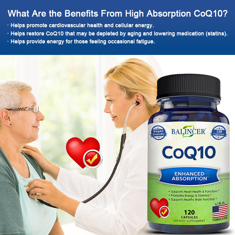 Co Q-10 COQ-10 400mg 120 Capsules Promotes Heart & Cardiovascular Wellness