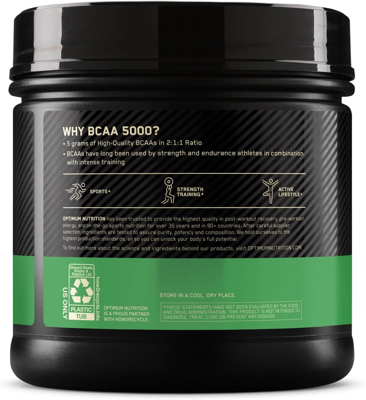 Instantized BCAA Powder, Unflavored, Keto Friendly Branched Chain Essential A…