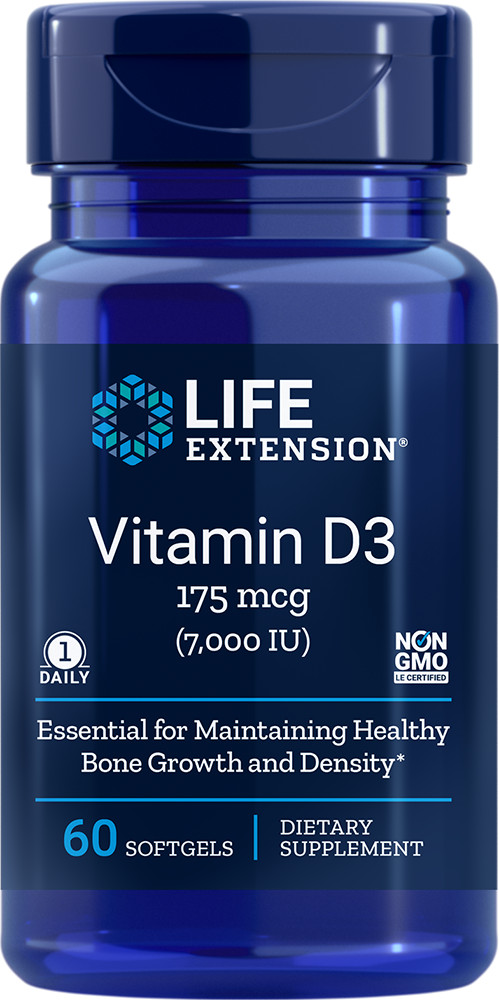 Life Extension VITAMIN D3 7000 IU 60 Soft Gels