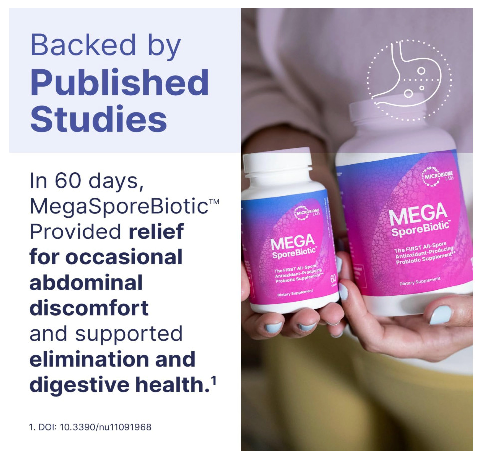 MegaSporeBiotic Spore Probiotic 60 Caps Microbiome Labs EXP 07/27 AUTHENTIC