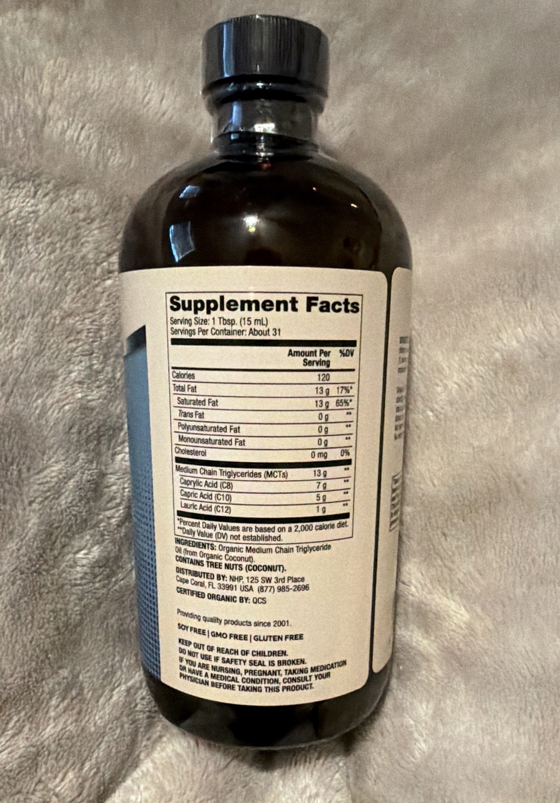 Dr. Mercola Biothin MCT Oil Organic Coconut Gluten/Soy/GMO Free 16 fl oz