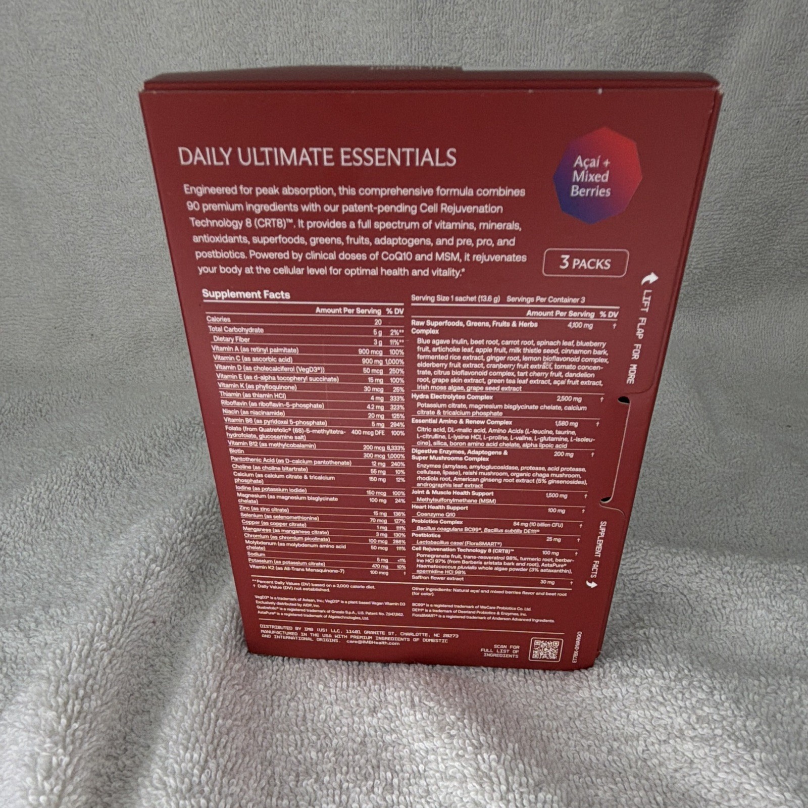 I•M•8 Daily Ultimate Essentials Variety Pack Vegan Sachets 7ct