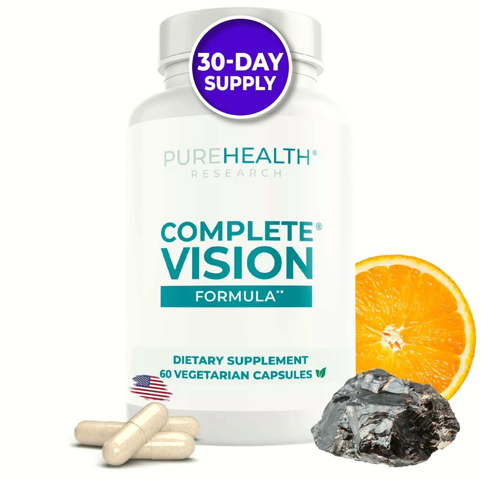 PureHealth Research Complete Vision – Eye Support Supplement Lutein, Vitamin C