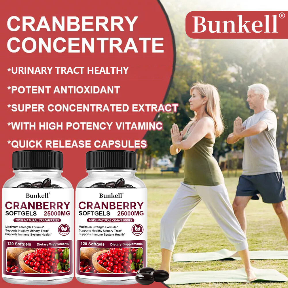 Cranberry Softgels | Maximum Strength | 25,000 mg + Vitamin C