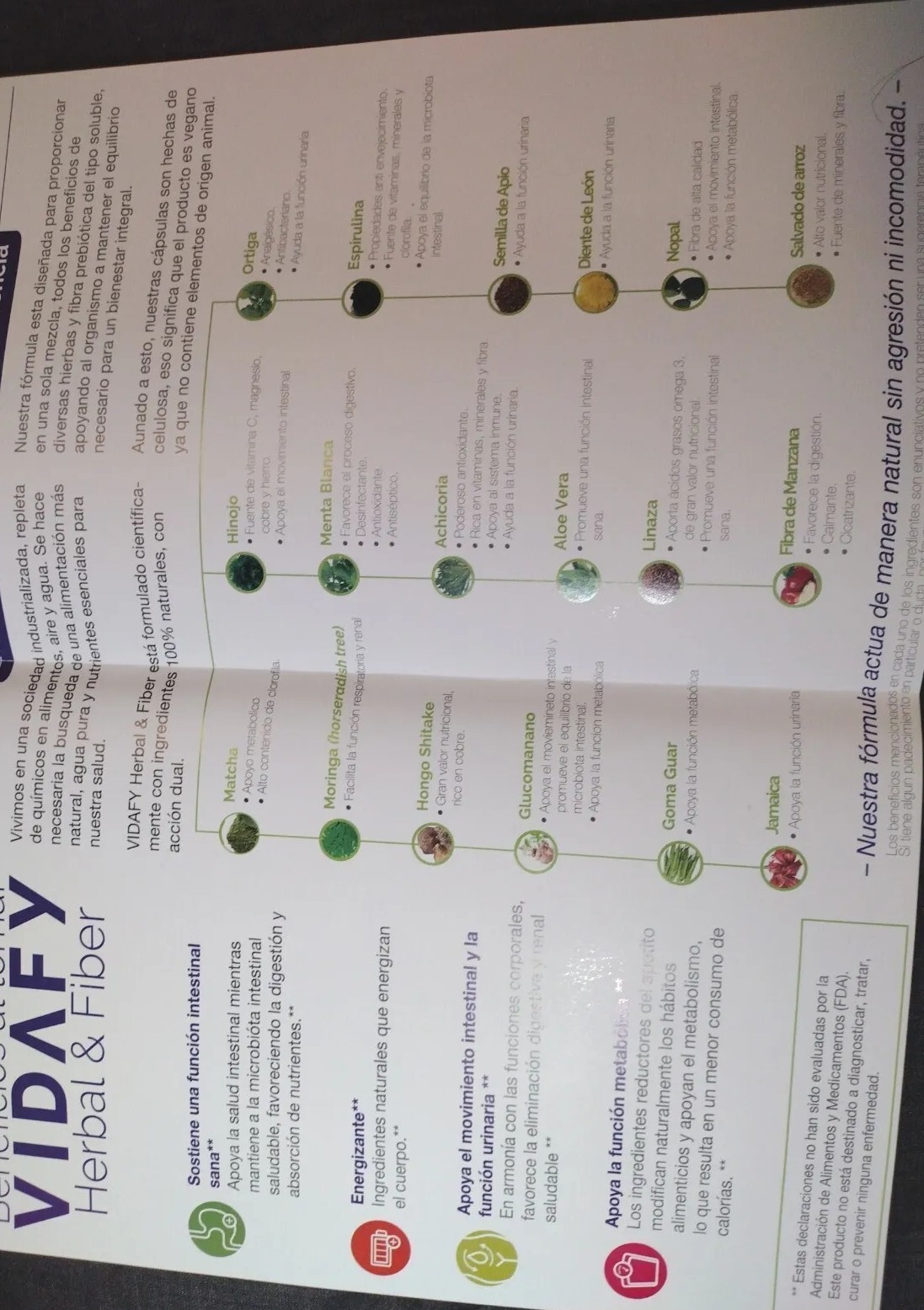 VIDAFY Herbal & Fiber dietry supplements