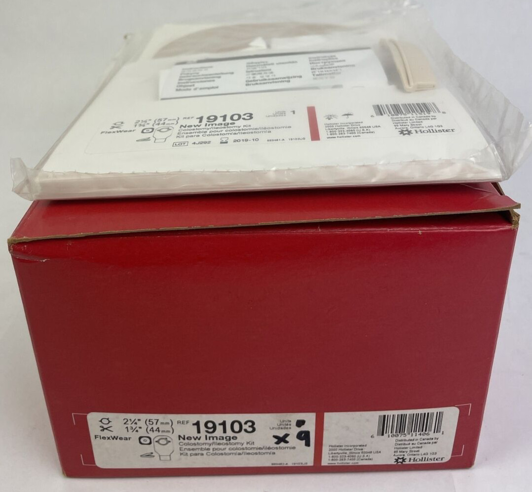 9 x Ileostomy Colostomy Kit New Image Two-Piece System 12 Inch Length to 1-3/4 I