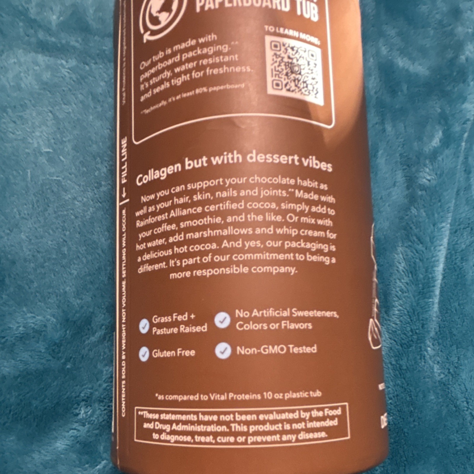 Vital Proteins Collagen Peptides Chocolate Powder 13.5 oz Hair Skin Joint Health