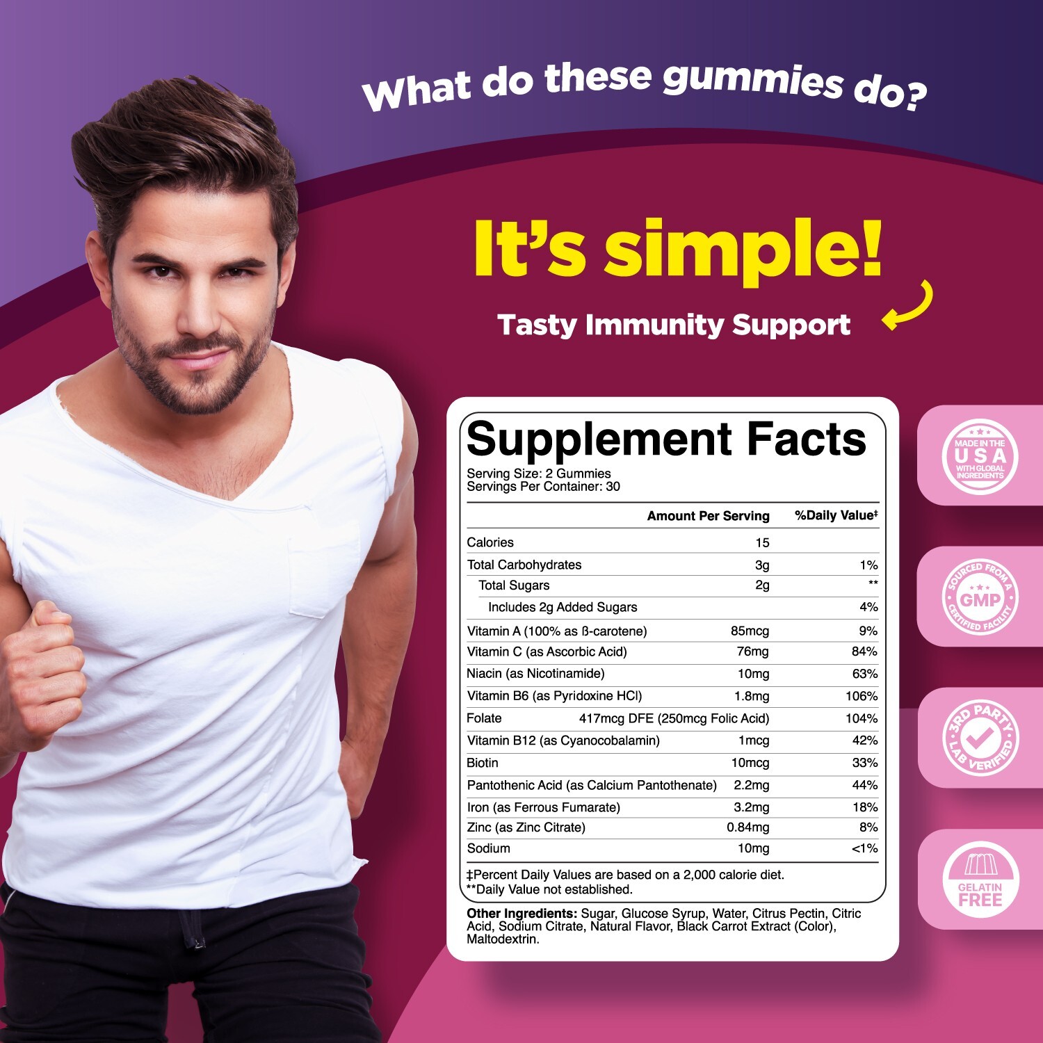 Natural Multivitamin Iron Gummies for Adults – Adult Gummy Vitamins with Iron