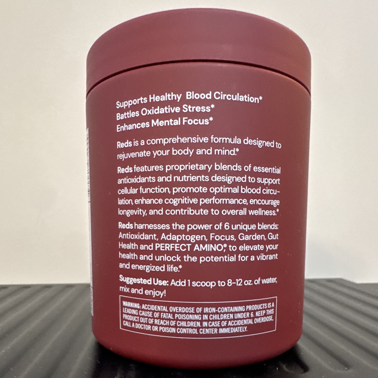 BodyHealth Reds Enhanced Perfect Amino Powder Vegan Gluten-Free 8.3 oz 40 Serv