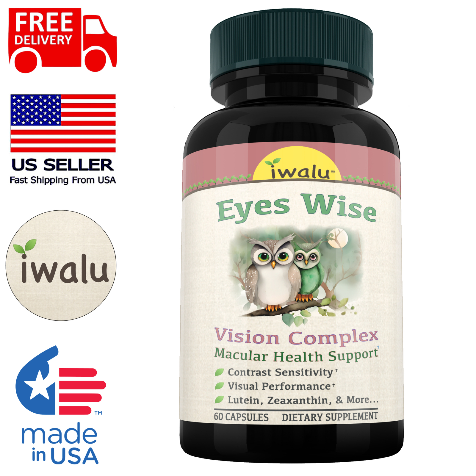 Advanced Eye Care With Lutein 40mg, + Bilberry, L-glutathione & More 60 Caps