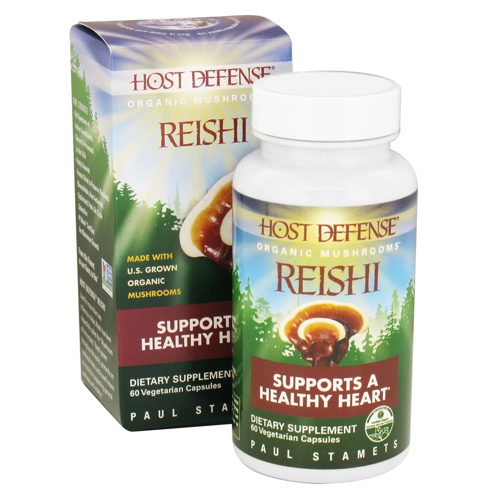 Fungi Perfecti Host Defense Reishi General Wellness Support, 60 Vegetarian Caps