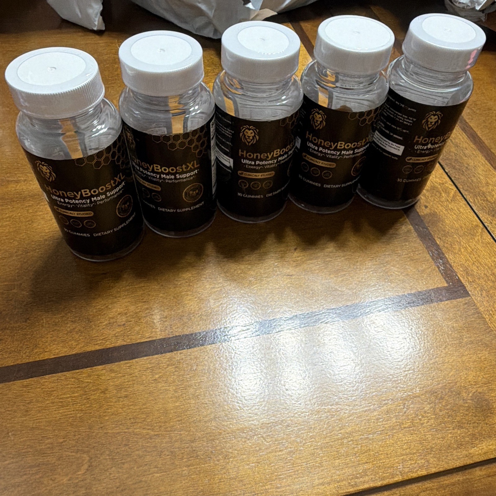 HoneyBoostXL Ultra Potency Male Support Gummy Supplement 30 Count LOT of 5!