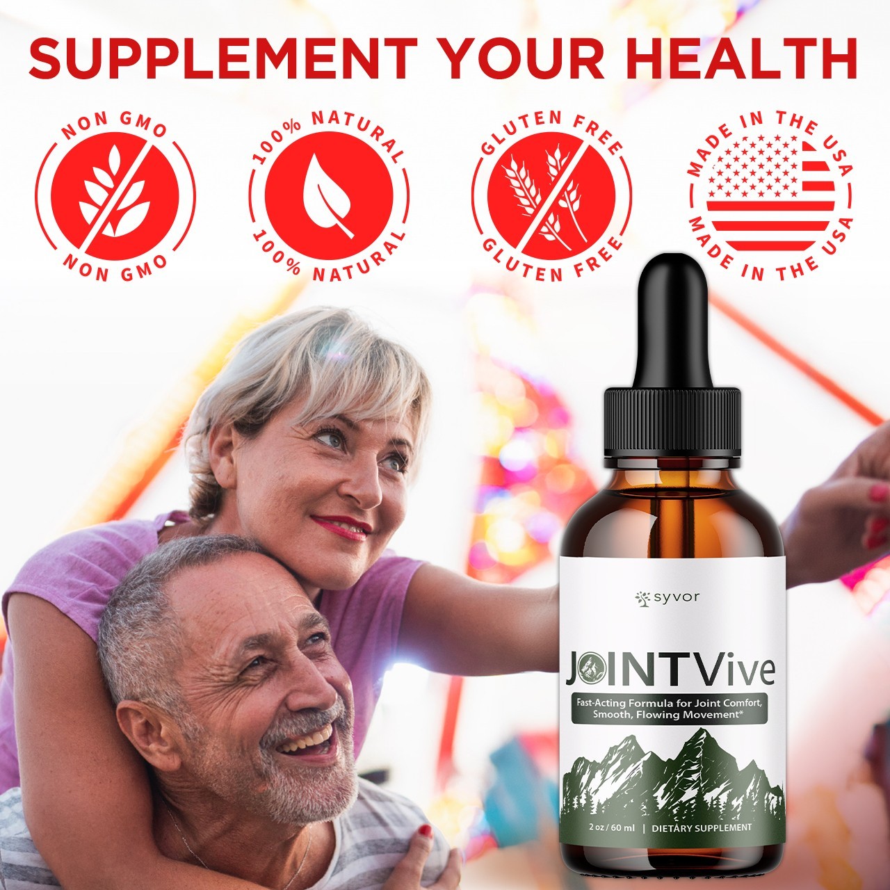 (3 Pack) Joint Vive Drops Advanced Joint Support Vitamin Supplement 90 Servings