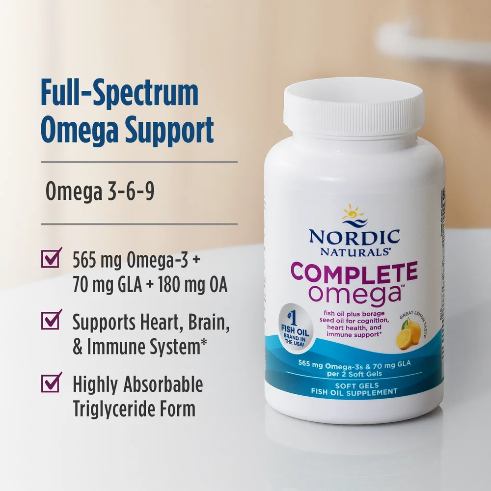 Nordic Naturals Complete Omega Lemon – Support Healthy Skin, Joints & Cognition