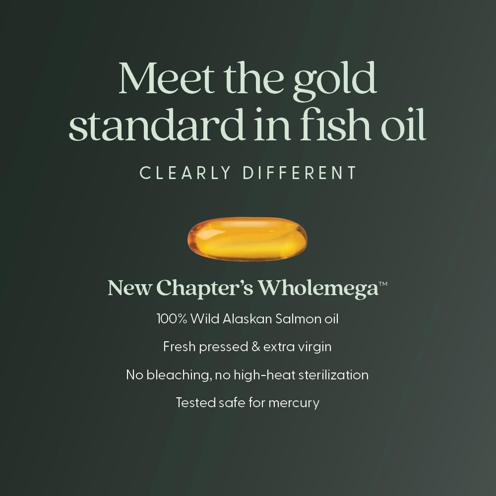 New Chapter Wholemega Fish Oil Supplement – 2000mg per 60 Count (Pack of 1)