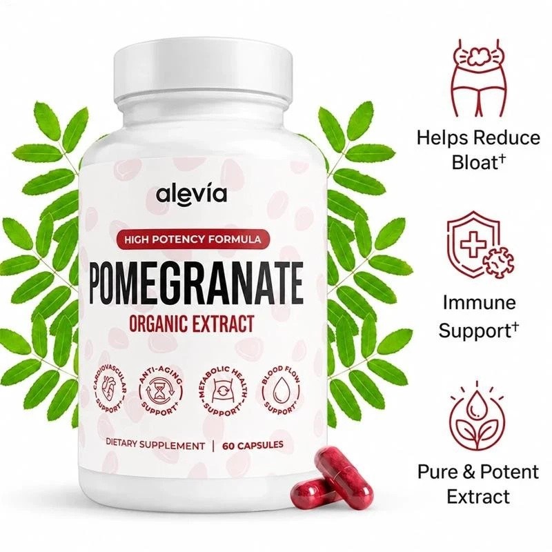 3X Alevia Pomegranate Capsules 60ct Organic Extract Antioxidant