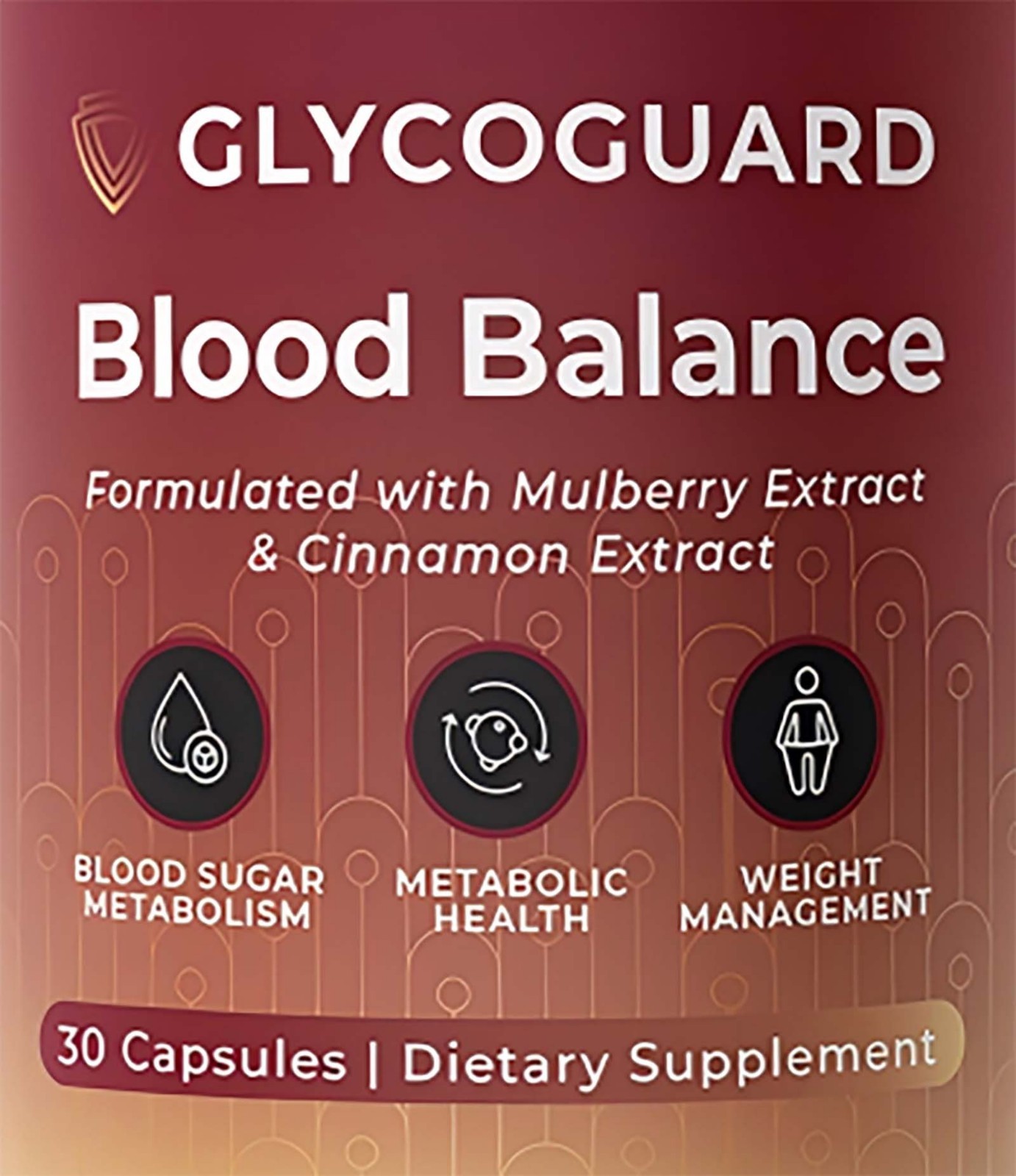 GlycoGuard Blood Health Support With Mulberry & Cinnamon 30 Capsules Glyco Guard