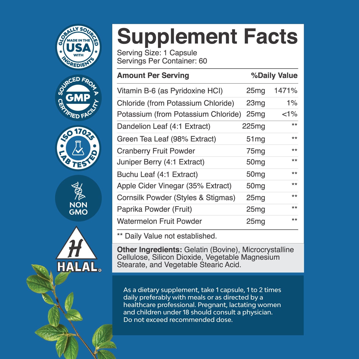 Water Away Pills Maximum Strength – Herbal Diuretic Pills for Water Retention