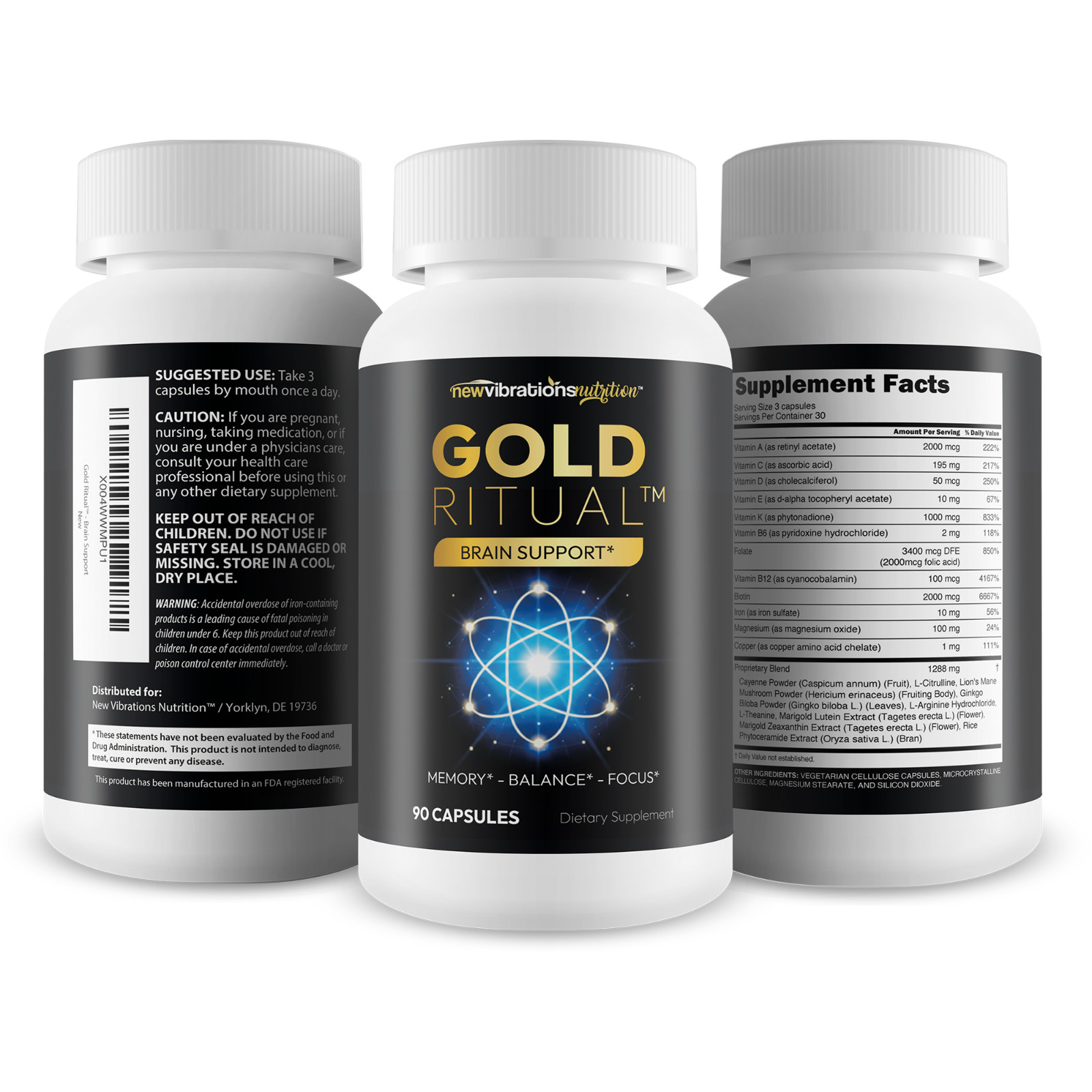 Gold Ritual Advanced Memory Formula Capsules – Our Best Mental Clarity And Focus