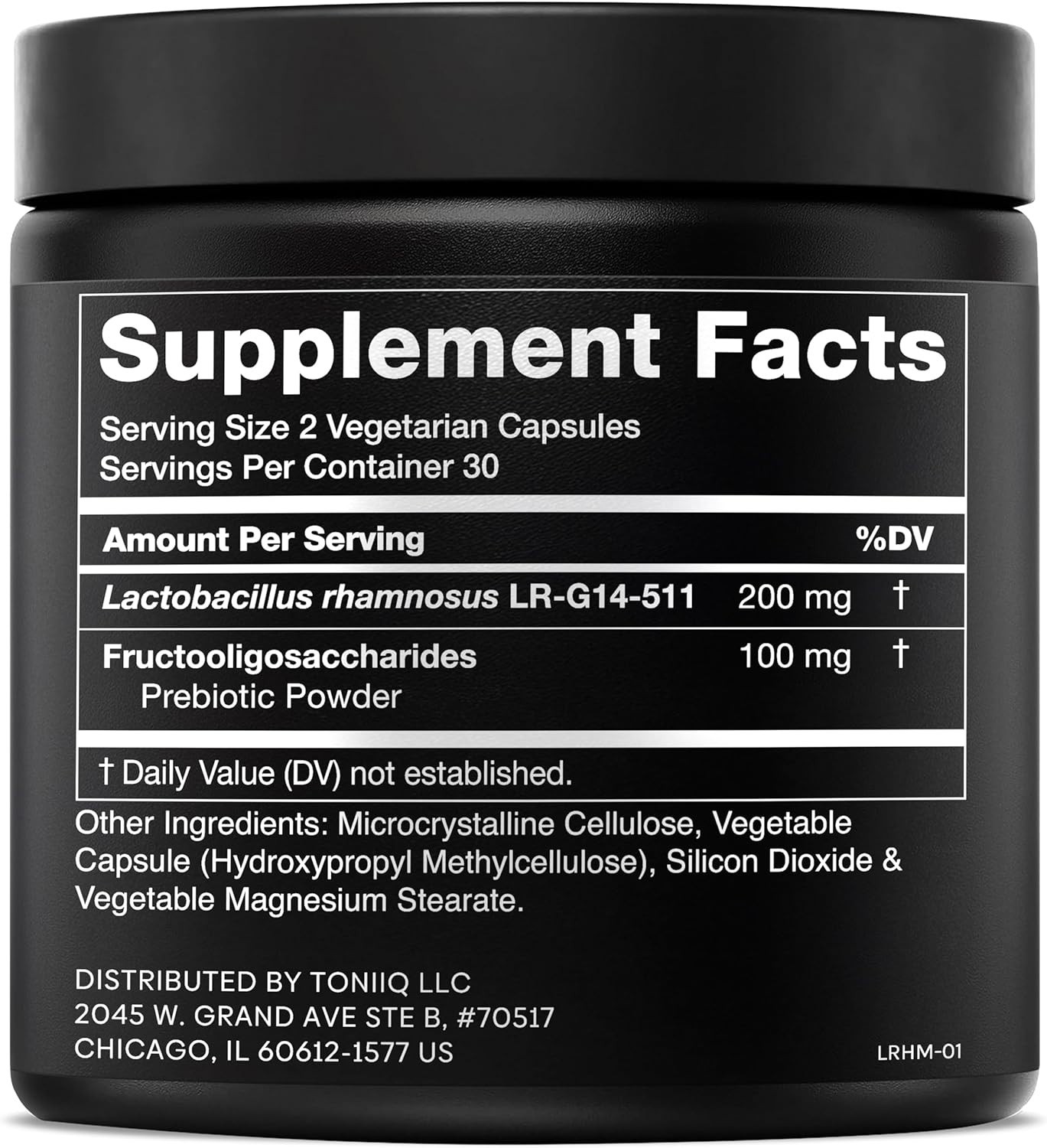 Lactobacillus Rhamnosus, Prebiotic Fiber toniiq Dietary Supplement Capsules