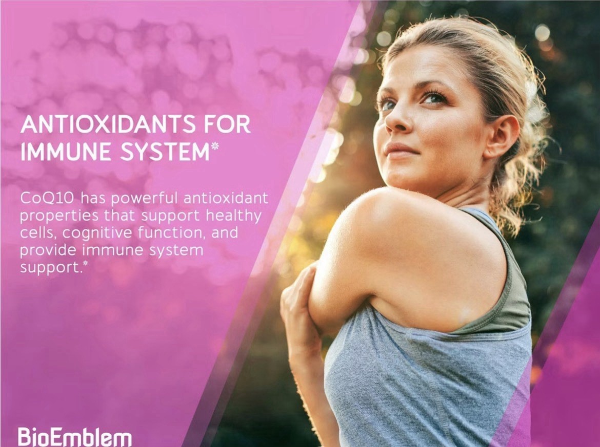 BioEmblem CoQ10 200mg Heart Health + BioPerine 90 Softgels Non-GMO Exp 01/2026