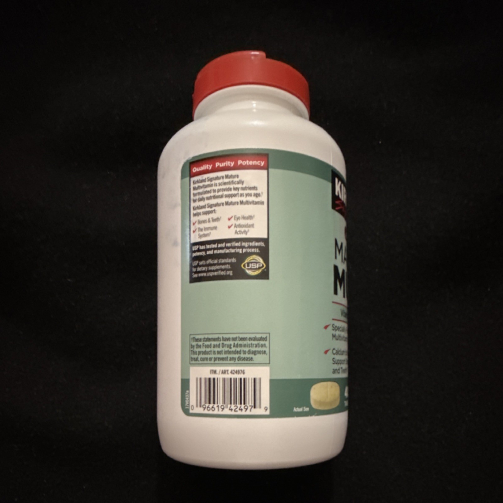 Kirkland Signature Adult 50+ Multivitamin Calcium USP 400 Tablets