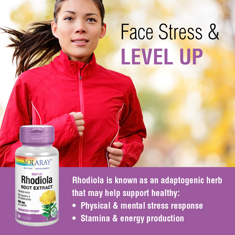 Solaray Super Rhodiola Root Extract 500mg | 60 VegCaps