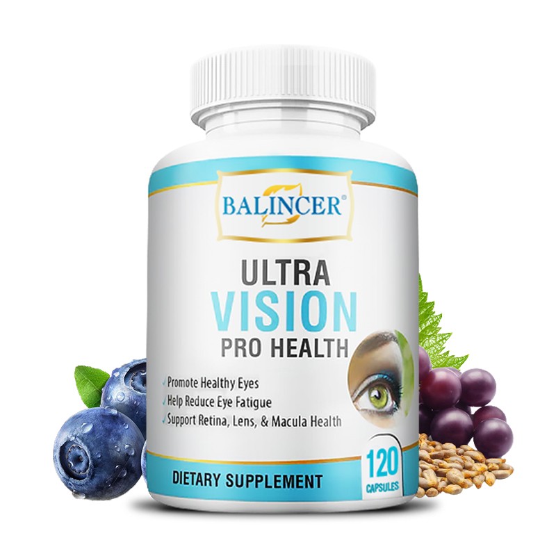 Vision Health Supplement Reduce Eye Fatigue 120 Capsules Retina Lens Health