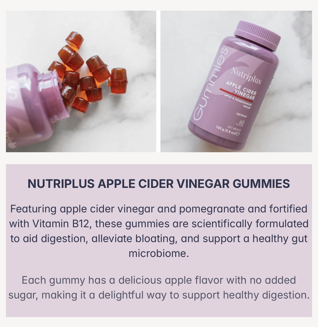 FARMASI Nutriplus Gummies – Apple Cider Vinegar 60 Gummies 5.8oz(FREE SHIPPING)