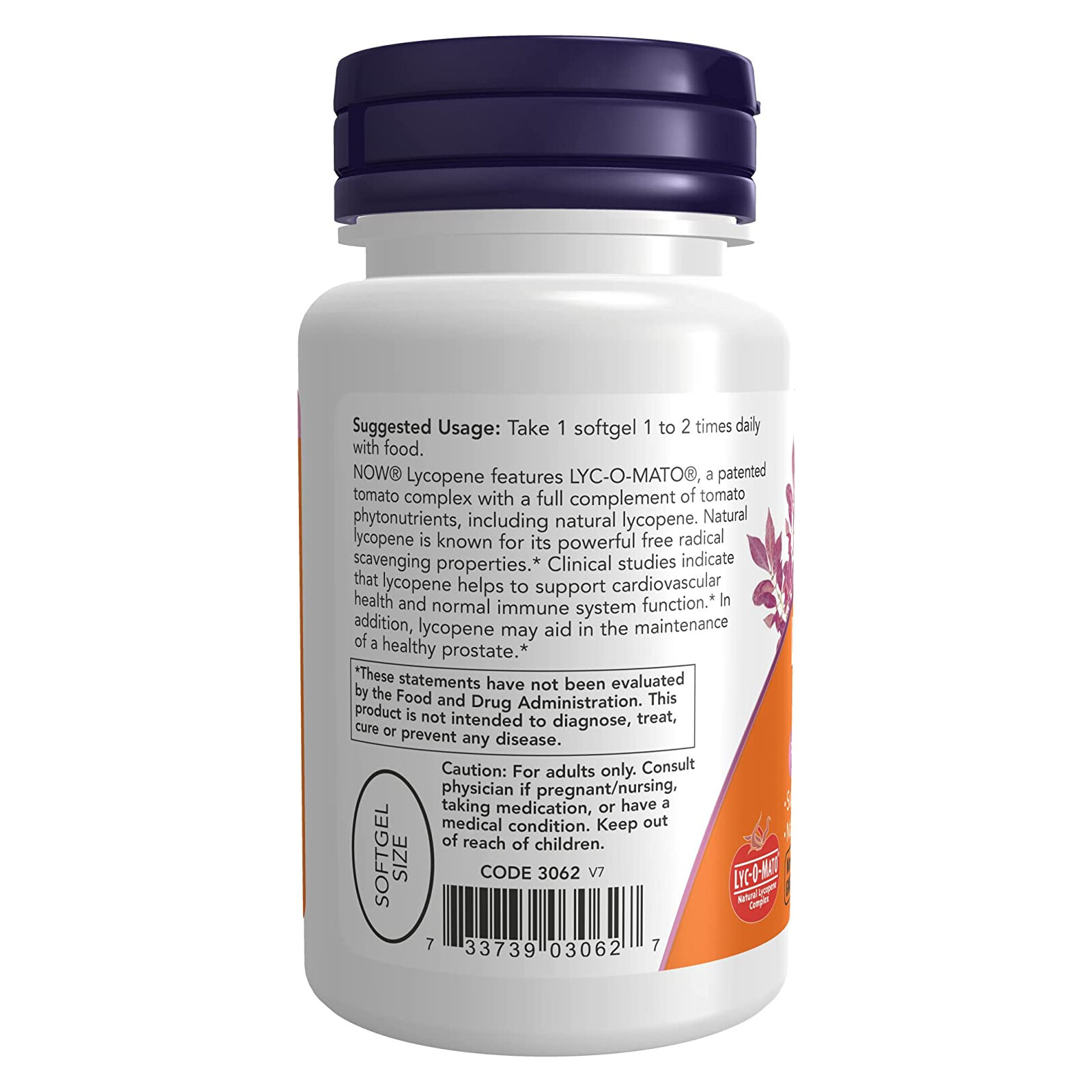 NOW Lycopene 20 mg – 50 Softgels, Supports Vascular & prostate.* Tomato Extract